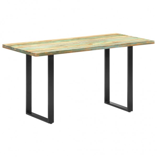 Mesa de jantar de madeira maciça reciclada 140x70x76 cm D