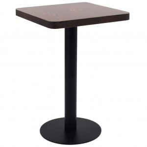 Mesa de jantar MDF marrom escuro 50x50 cm D