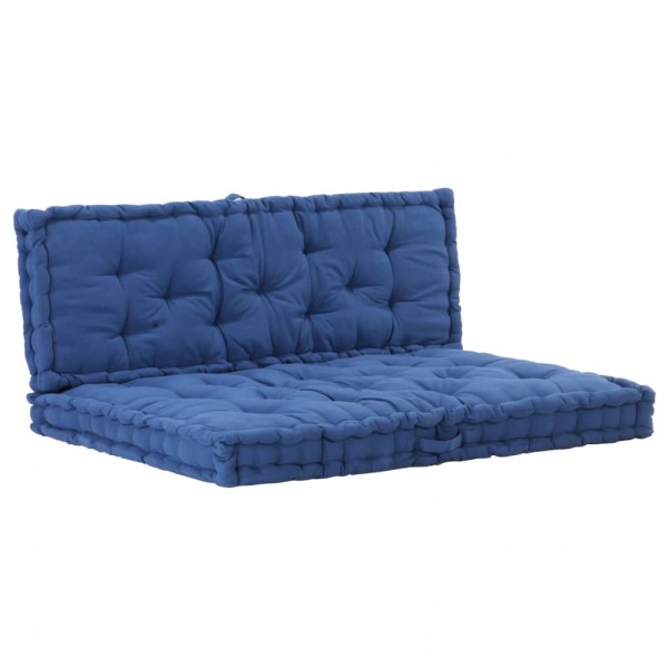 Cojines para muebles de palés 2 unidades algodón azul claro D