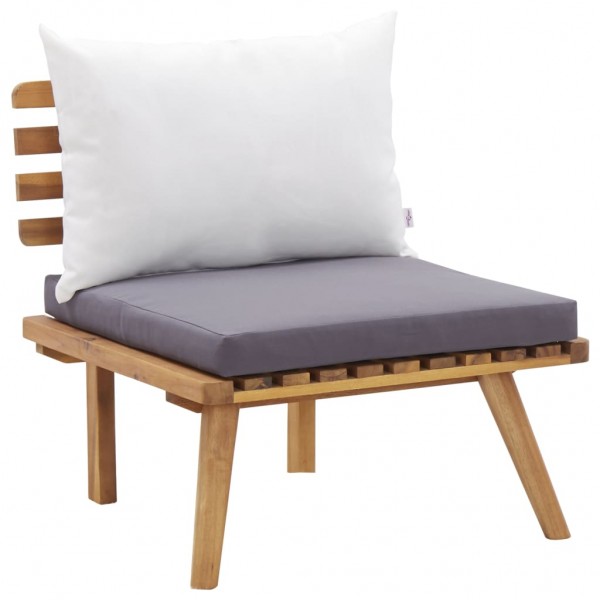 Cadeira de jardim com almofadas madeira maciça de acacia D