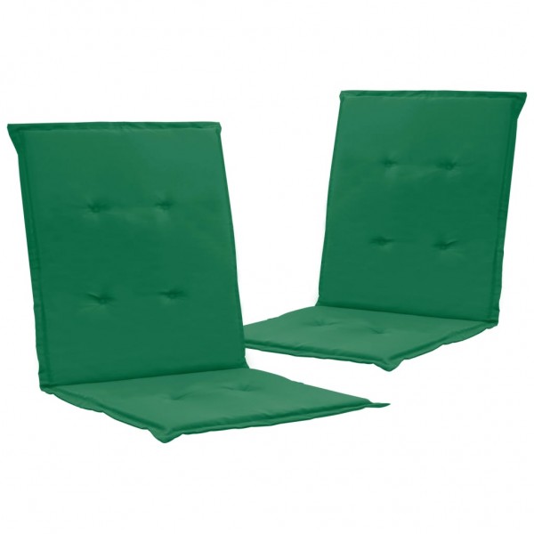 Cojines para sillas de jardín 2 unidades verde 100x50x3 cm D