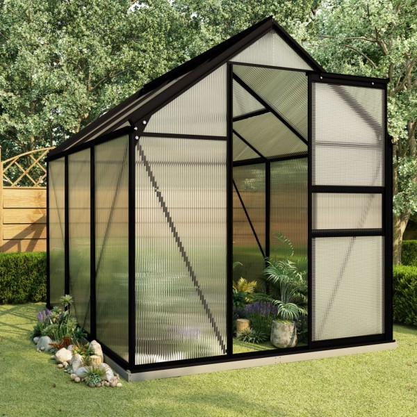 Invernadero con estructura base aluminio gris antracita 3.61 m² D