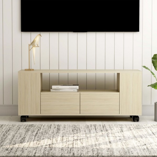 Mobiliário para TV madeira contraplacada carvalho Sonoma 120x35x48 cm D