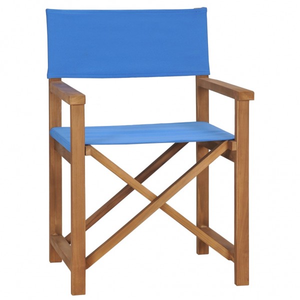 Cadeira de diretor madeira maciça de teca azul D