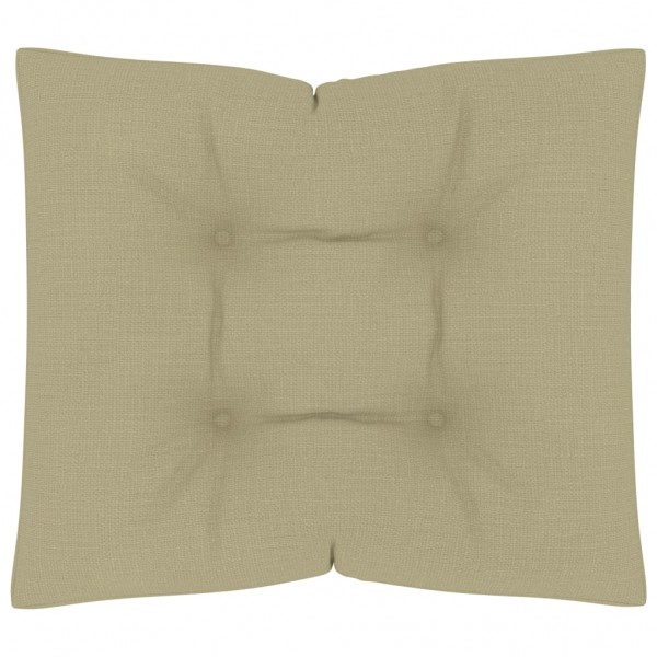 Cama de sofá de paletes de tecido creme 60x61.5x10 cm D