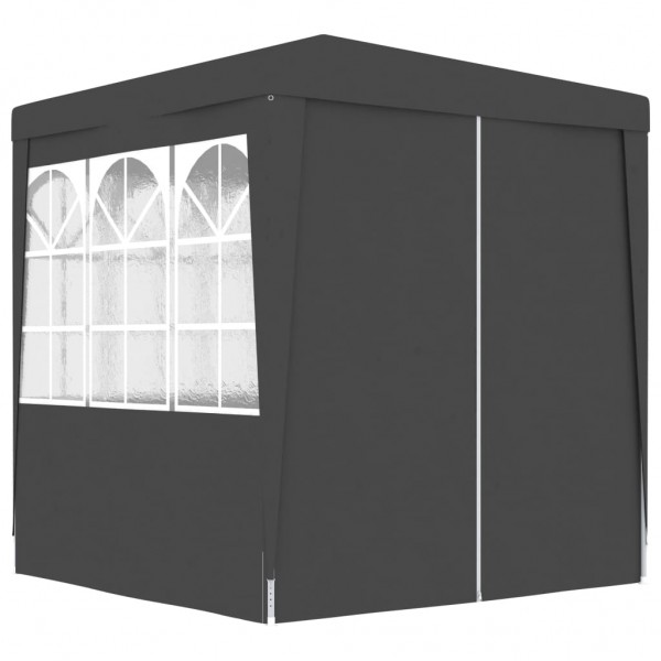 Tenda profissional para festas com paredes cinzentas 90 g/m2 2x2 m D