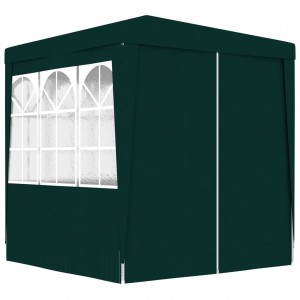 Carpa profesional para fiestas con paredes verde 90 g/m² 2x2 m D