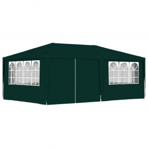 Carpa profesional para fiestas con paredes verde 90 g/m² 4x6 m D