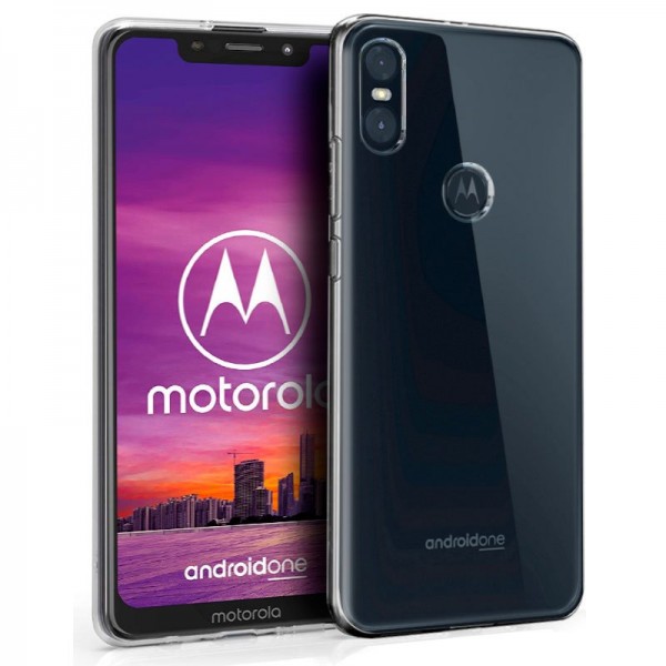 Funda COOL Silicona para Motorola Moto One (Transparente) D