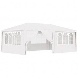 Tenda profissional para festas com paredes brancas 90 g/m2 4x6 m D