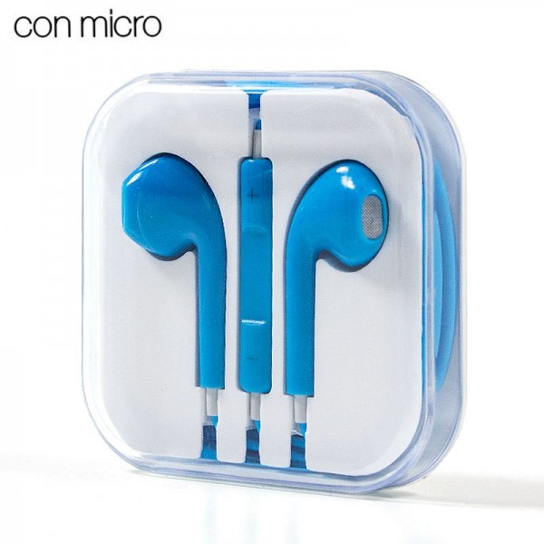 Auriculares 3,5 mm COOL Box Stereo Con Micro Azul D