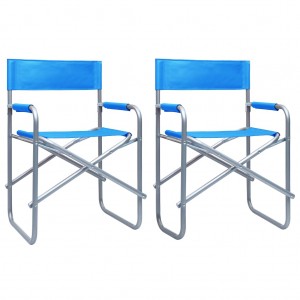 Cadeiras 2 unidades de aço azul D