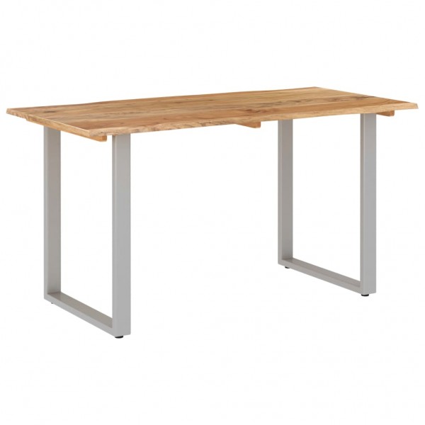 Mesa de comedor de madera maciza de acacia 140x70x76 cm D