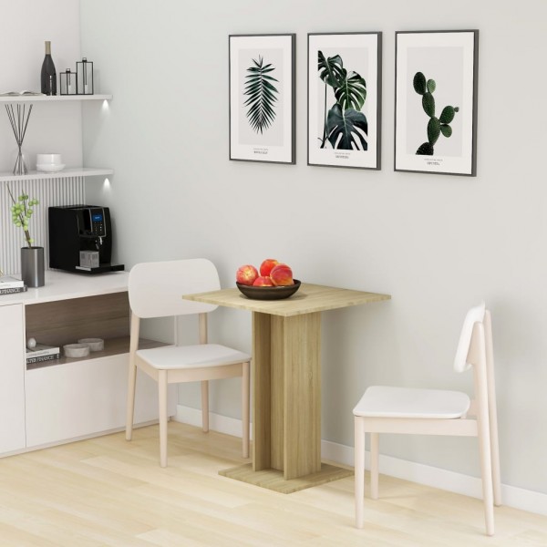Mesa de jantar de madeira de carvalho Sonoma 60x60x75 cm D