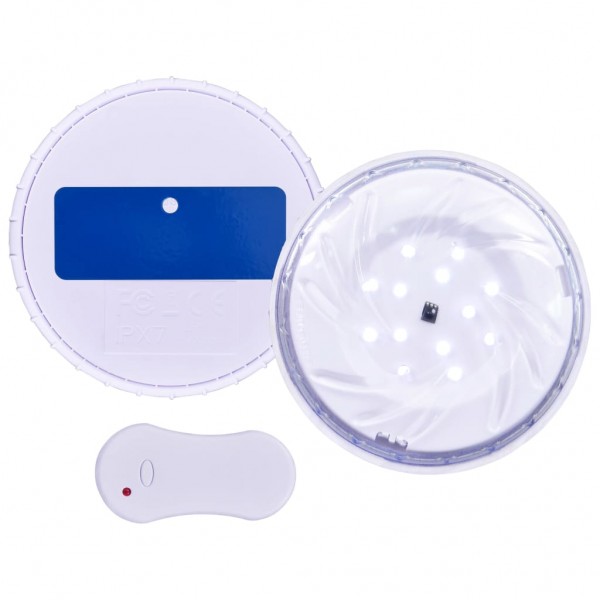 Lámpara LED sumergible flotante piscina mando distancia blanco D