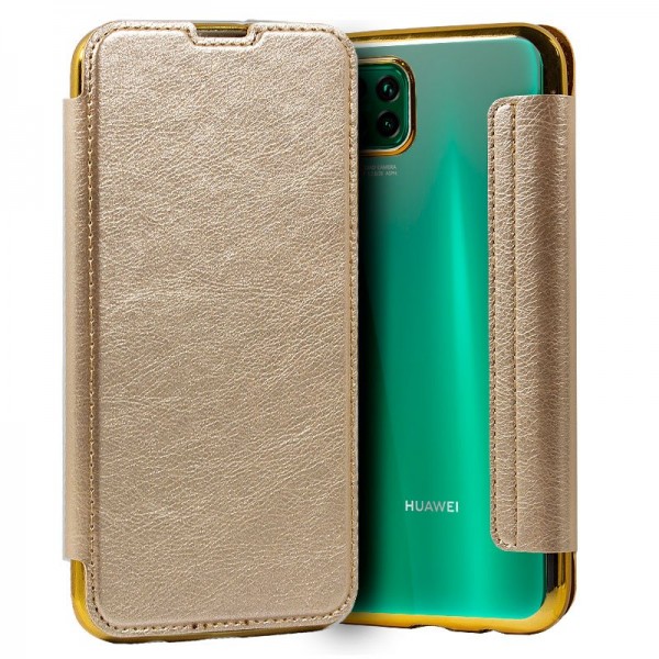 Funda Flip Cover Huawei P40 Lite Leather Gold D