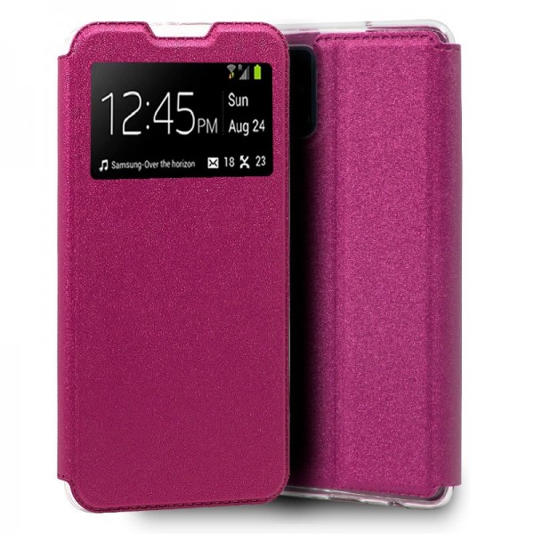 Fundação COOL Capa de Flip para Samsung A415 Galaxy A41 Gordura rosa D