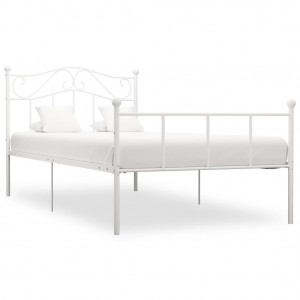 Estructura de cama de metal blanco 100x200 cm D