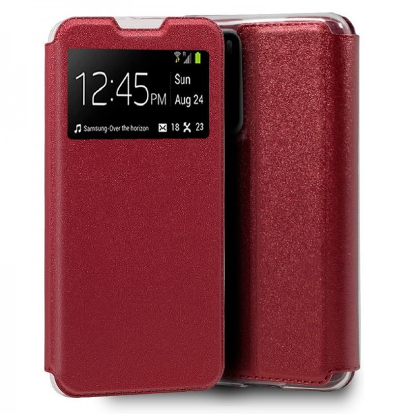 Fundação COOL Capa de Flip para Huawei P40 Liso vermelho D