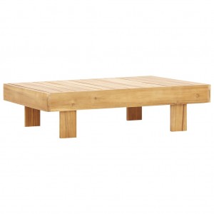 Mesa de centro de madera maciza de acacia 100x60x25 cm D