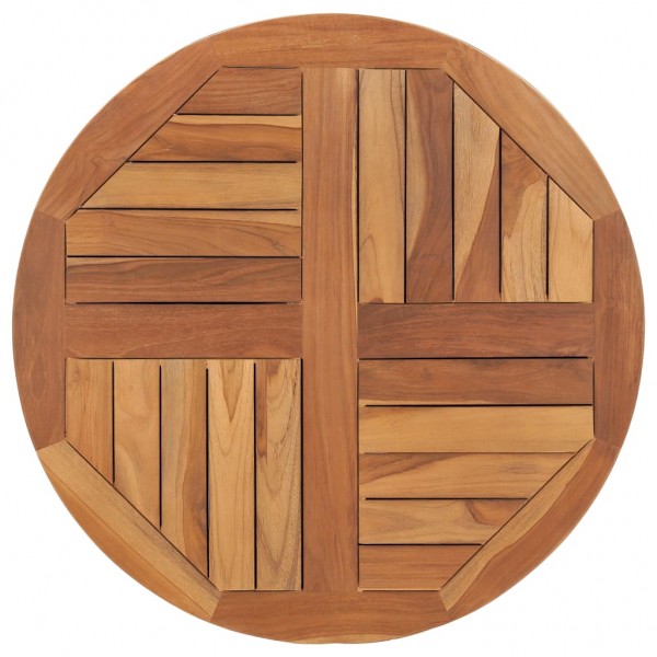 Superficie de mesa redonda madera maciza de teca 2.5 cm 70 cm D