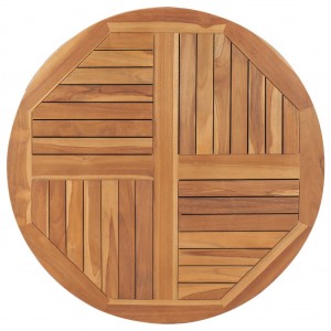 Superficie de mesa redonda madera maciza de teca 2.5 cm 90 cm D