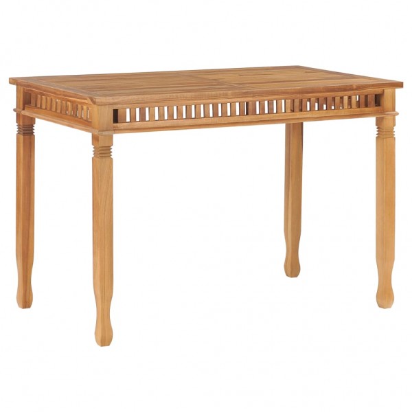 Mesa de jantar de jardim madeira maciça de teca 120x65x80 cm D