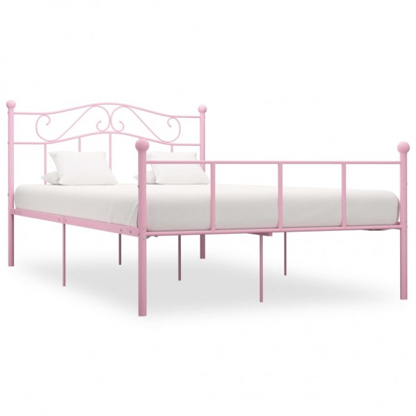 Estructura de cama de metal rosa 120x200 cm D