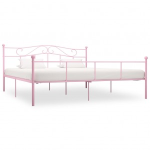 Estructura de cama de metal rosa 180x200 cm D