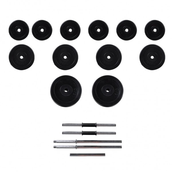 Conjunto de barras e halteres 30.5 kg M 2