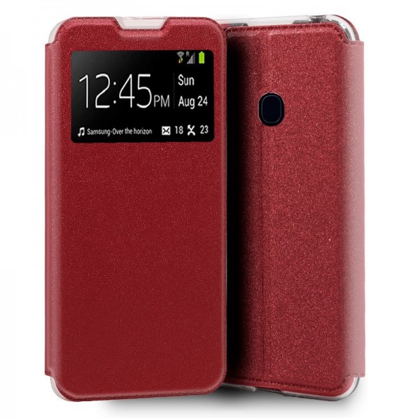 Fundação COOL Capa de Flip para Samsung M315 Galaxy M31 Liso vermelho D