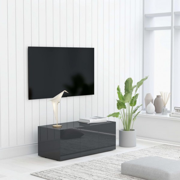 Mobiliário de televisão de madeira revestida 80x34x30 cm D