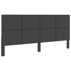 Cabecero copetudo de tela gris oscuro 200x200 cm D