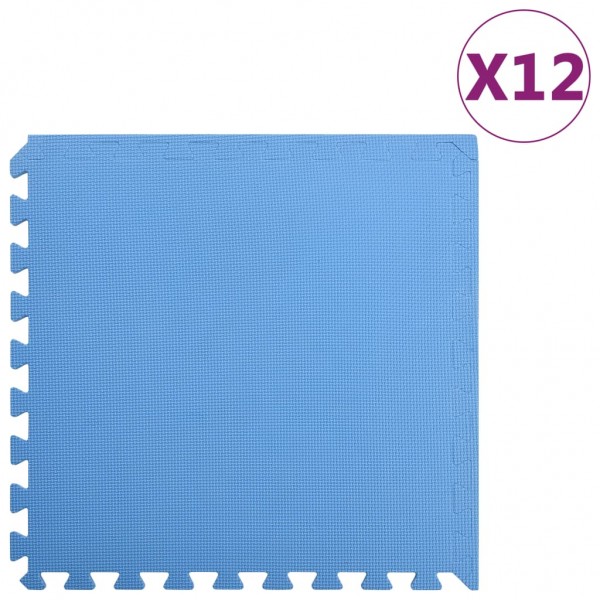 Esterilla de ejercicio puzzle 12 piezas azul 4.32 ㎡ EVA D
