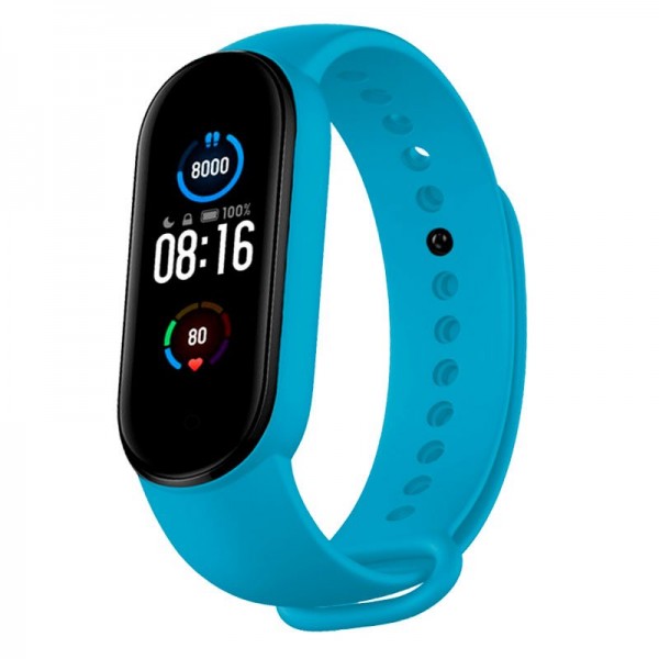 Correa COOL para Xiaomi Mi Band 5 / 6 / 7 / Amazfit Band 5 Liso Celeste D