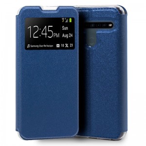 Funda Flip Cover LG K41s / K51s Liso Azul D