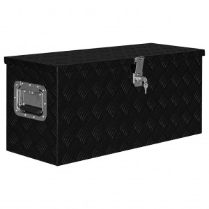 Caja de aluminio negra 80x30x35 cm D