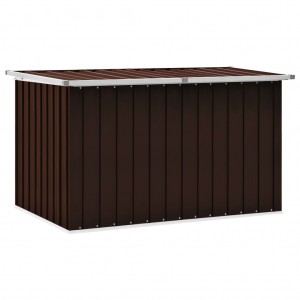 Caixa de armazenamento de jardim marrom 149x99x93 cm D