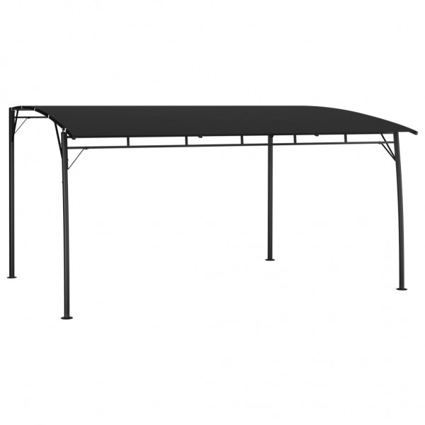 Telhado de guarda-chuva de jardim cinzento 4x3x2.55 m D