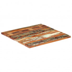 Tabuleiro mesa quadrada madeira maciça reciclada 80x80 cm 25-27 mm D