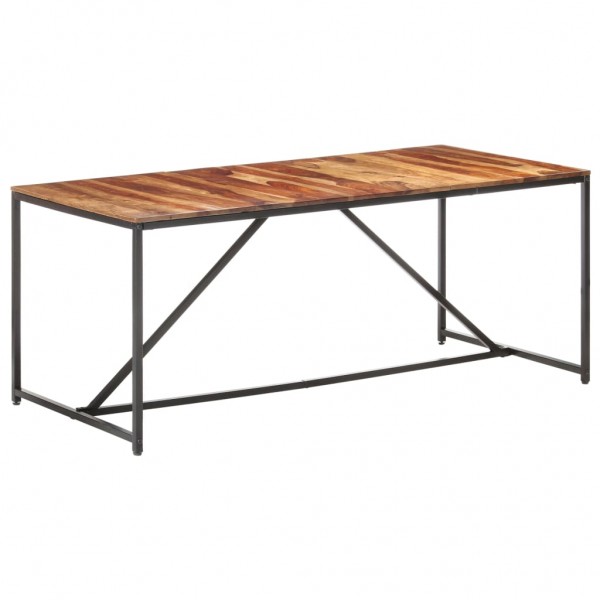 Mesa de comedor de madera maciza de sheesham 180x90x76 cm D