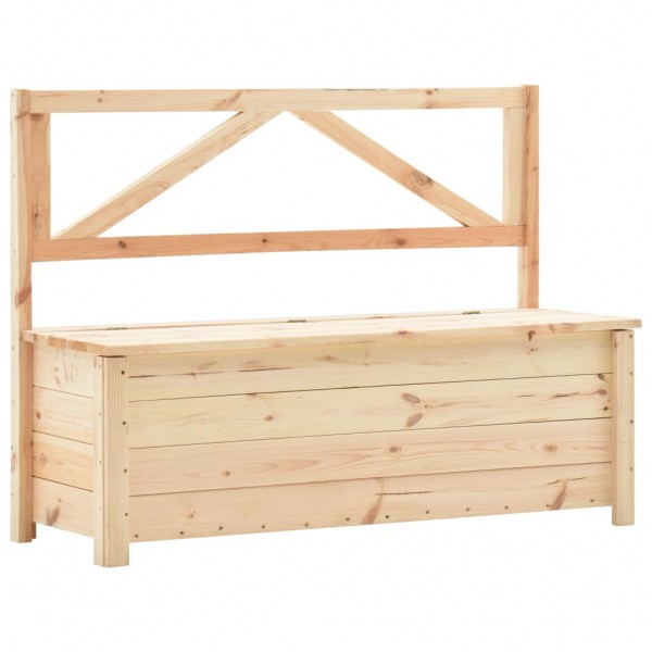 Banco de almacenaje de madera maciza de pino 120 cm D