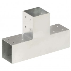 Conector de poste em metal galvanizado em forma de T 81x81 mm D