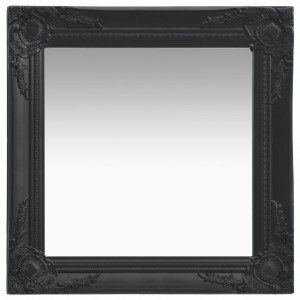 Espelho de parede estilo barroco preto 50x50 cm D