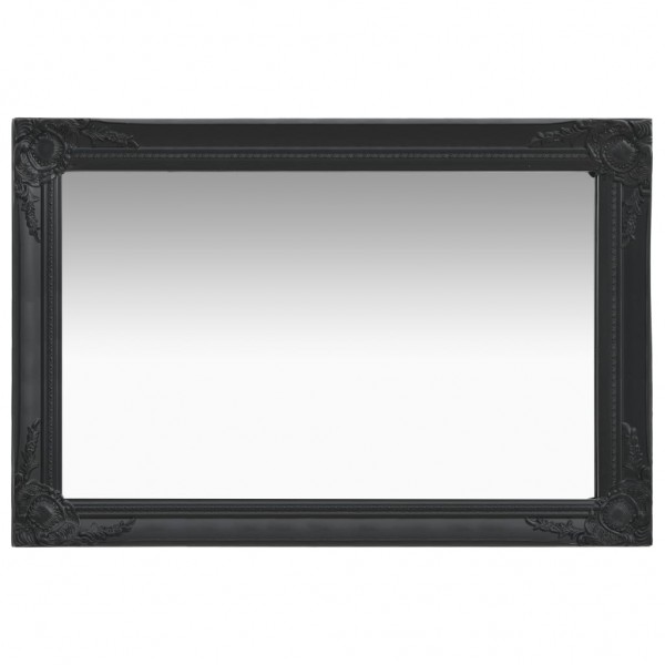 Espejo de pared estilo barroco negro 60x40 cm D