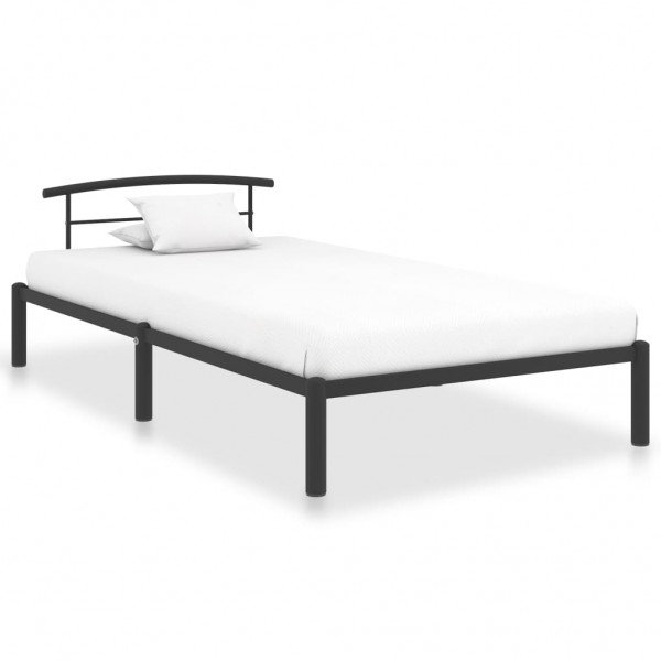Estructura de cama de metal negro 100x200 cm D