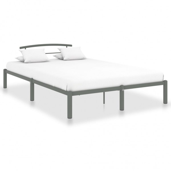 Estructura de cama de metal gris 140x200 cm D