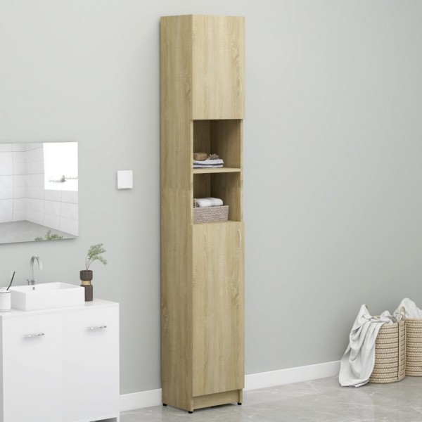 Armário de banho madeira contraplacada cor carvalho 32x25.5x190 cm D