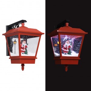 Lámpara de pared de Navidad LED y Papa Noel rojo 40x27x45 cm D