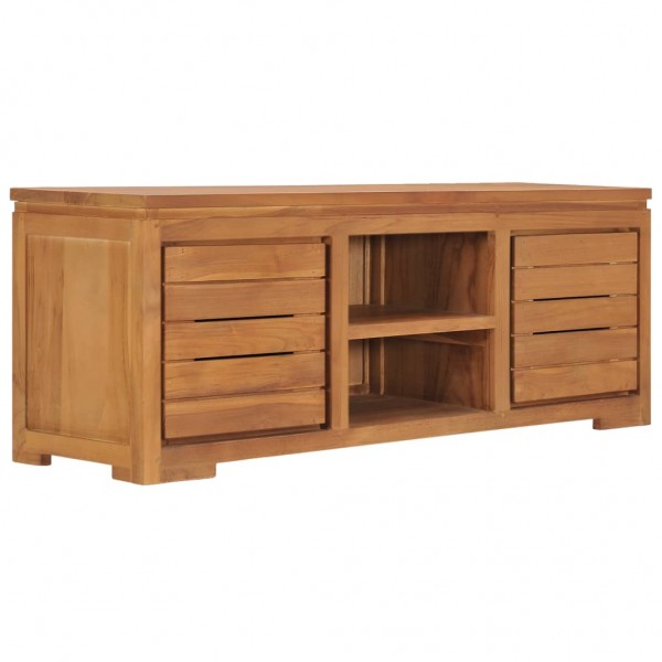 Mueble para TV madera maciza de teca 110x30x40 cm D